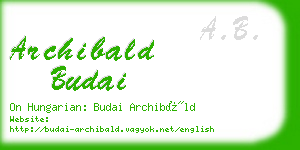archibald budai business card